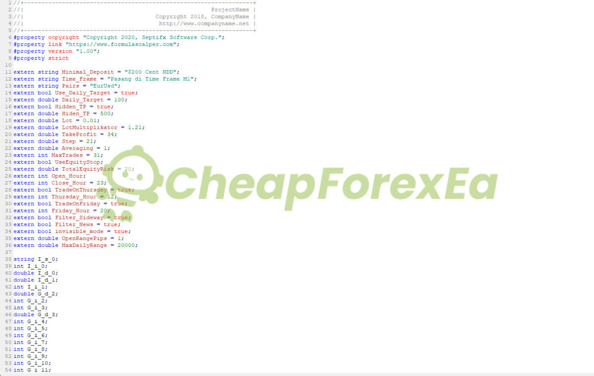 Euro Scalper EA Source Code MQ4 Review