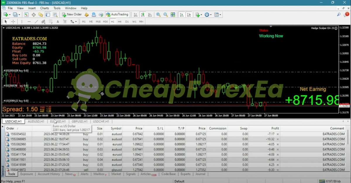 Hedge Scalper EA MT4 Real Signal