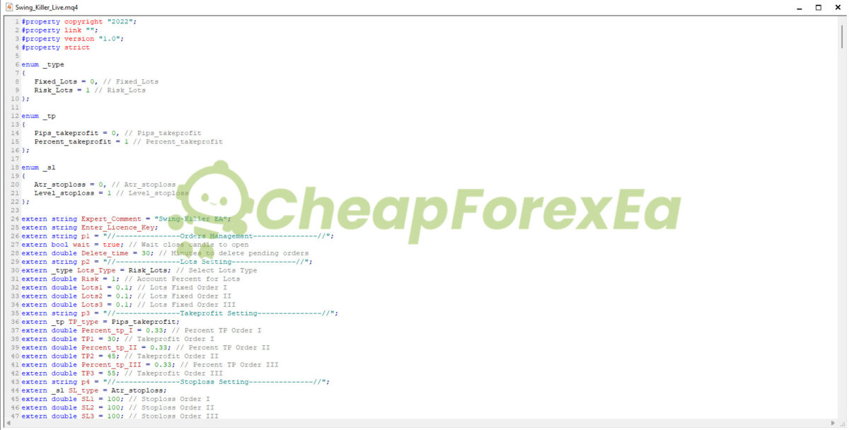 Swing Killer EA Source Code MQ4 Review
