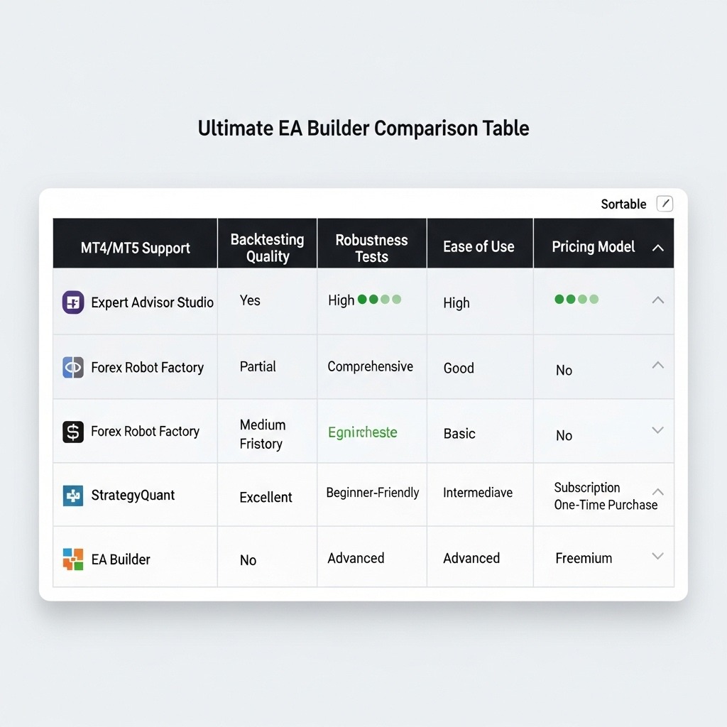 Ultimate EA Builder Comparison Table
